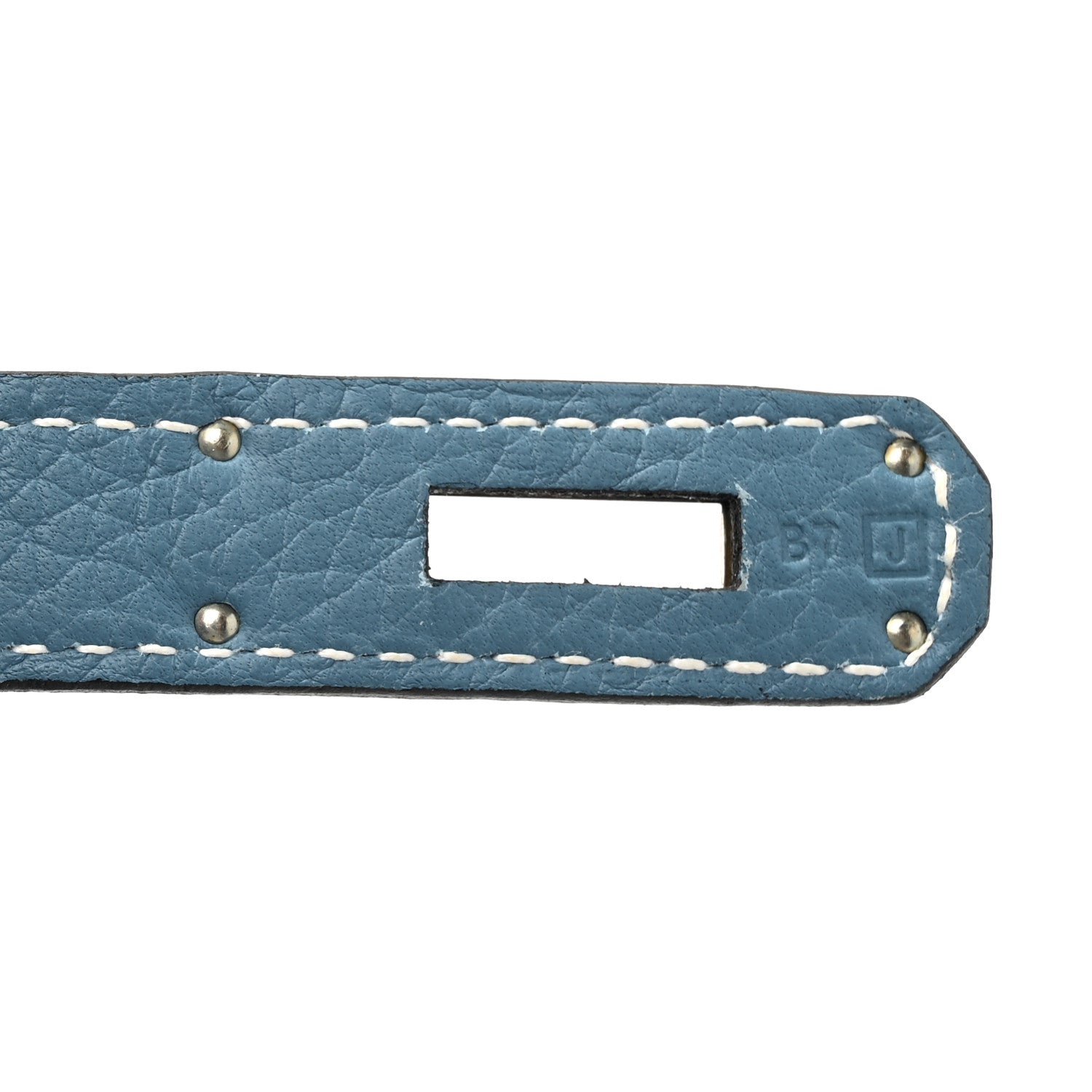 Hermes Taurillon Clemence Birkin 35 Blue Jean 6 of 19