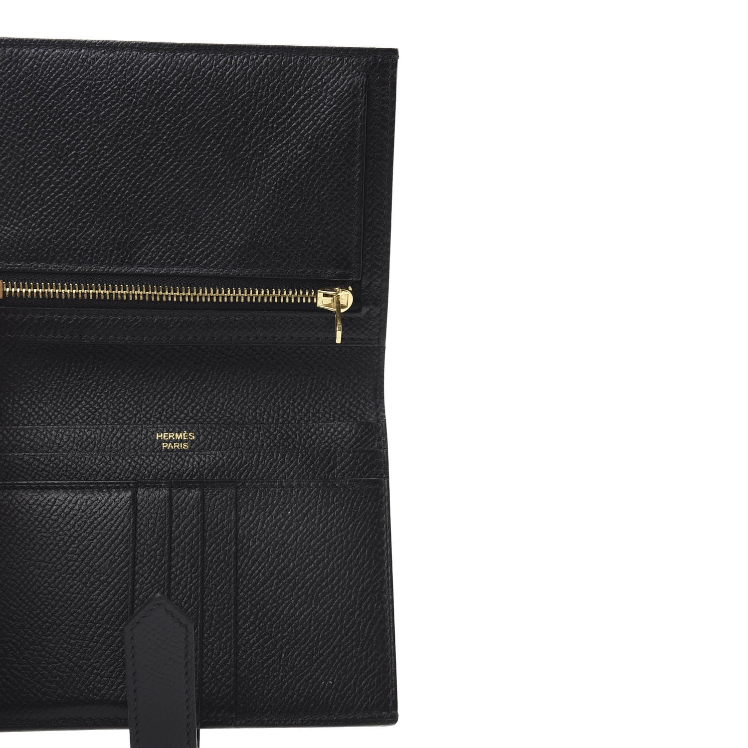Hermes Epsom Bearn Compact Wallet Black 5 of 7