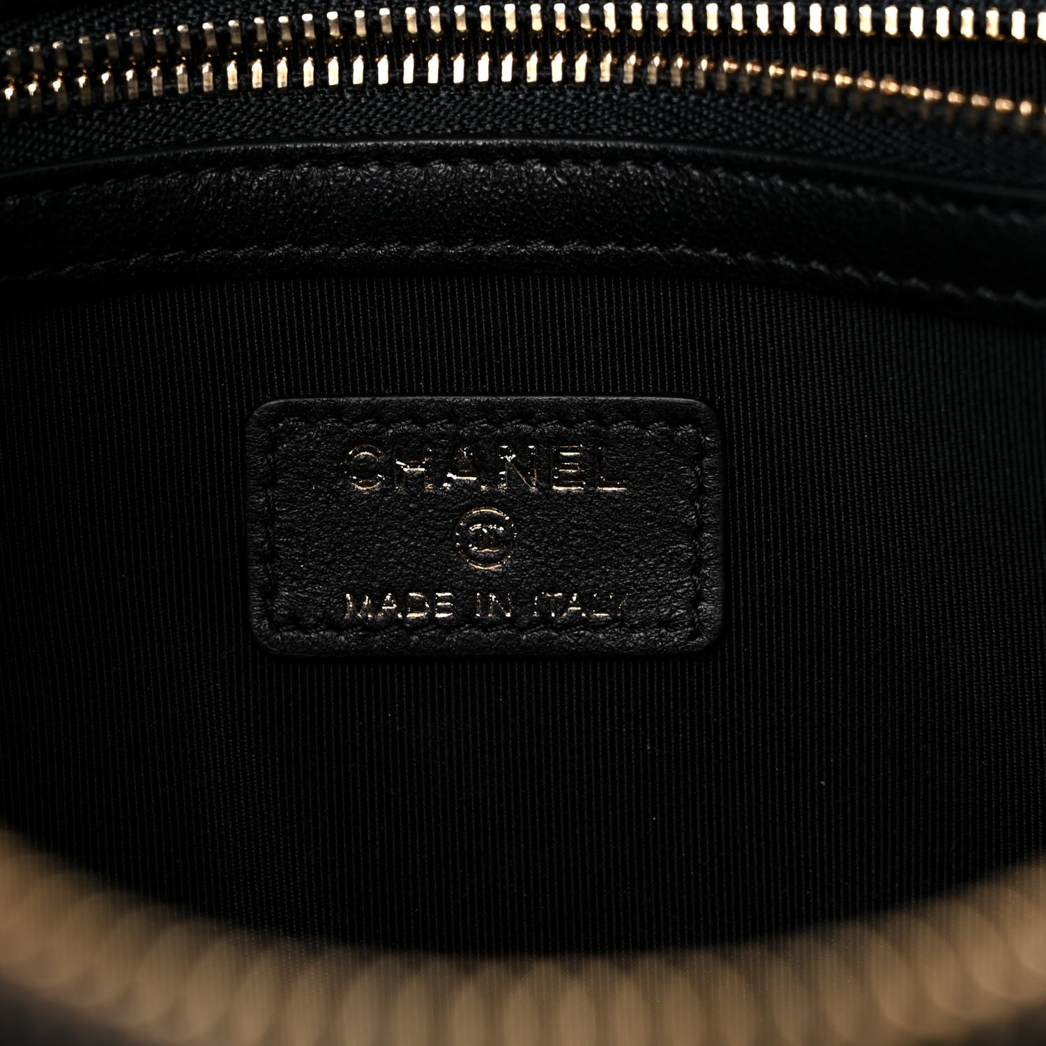 Chanel Lambskin Quilted Egyptian Amulet Zipped Pouch Black 6 of 10