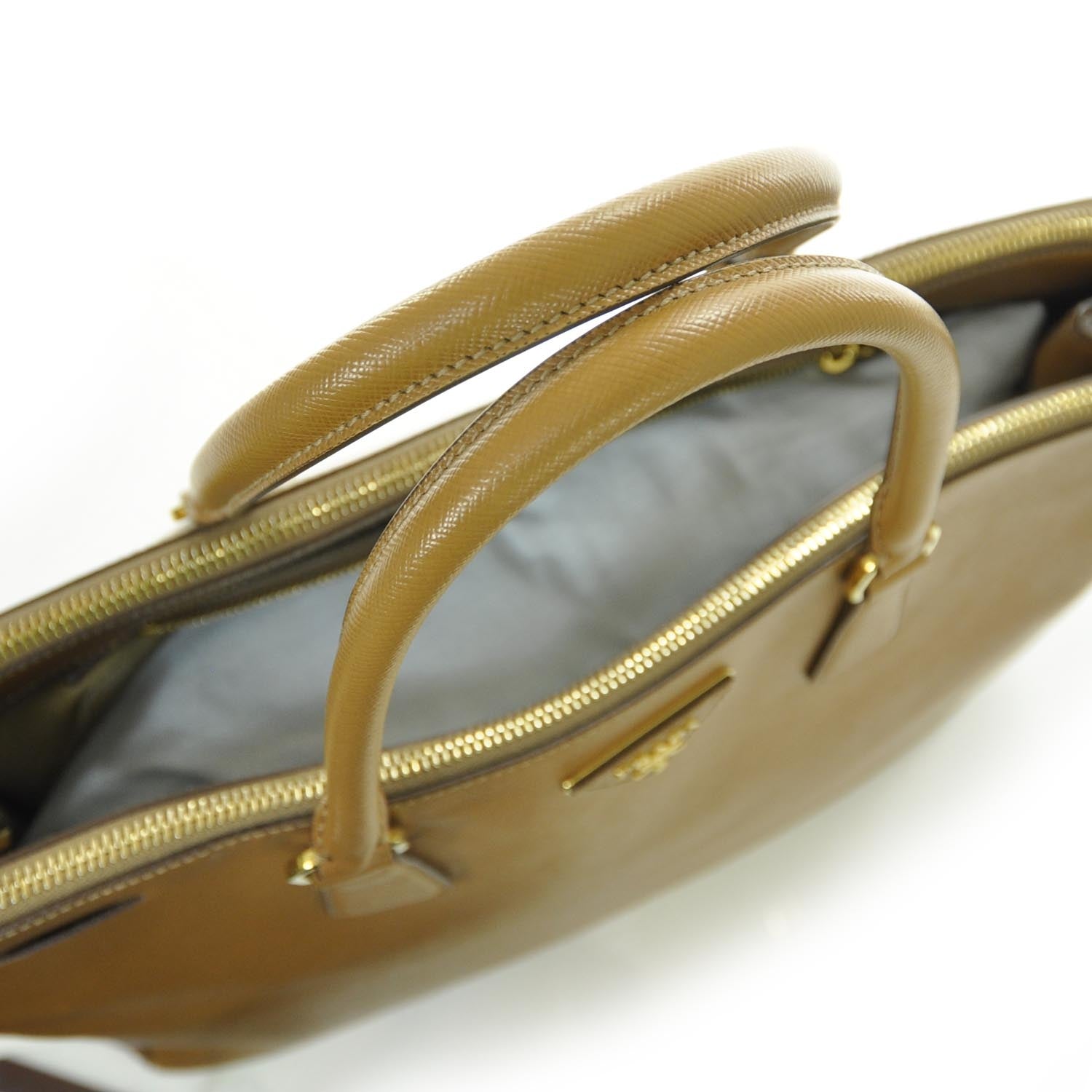 Prada Saffiano Lux Tote Caramel 6 of 9