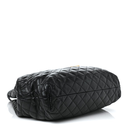Saint Laurent Lambskin Quilted Maxi Icare Shopping Tote Black 5 of 9