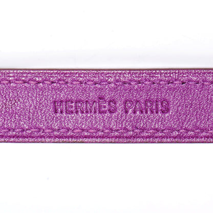 Hermes Tadelakt Chamonix Looping Interchangeable Simple Tour Bracelet Black Violette 9 of 11