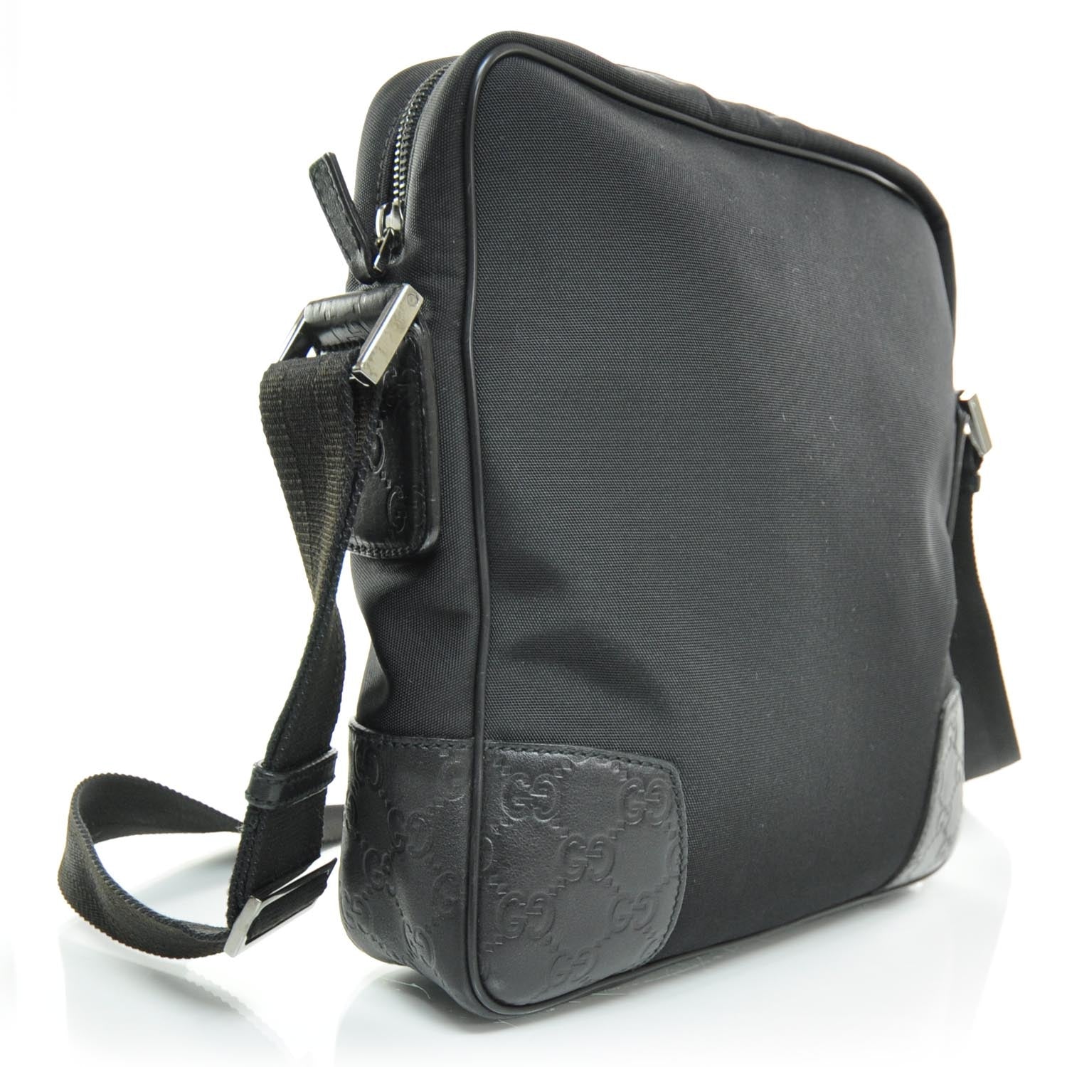 Gucci Guccissima Trim Messenger Bag Black 3 of 8