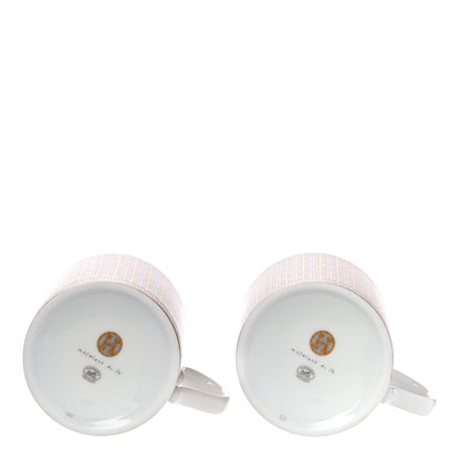 Hermes Porcelain Mosaique au 24 Mug Set of 2 Gold 4 of 9