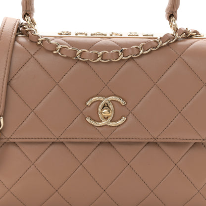 Chanel Lambskin Quilted Small Trendy CC Flap Dual Handle Bag Camel 9 of 15