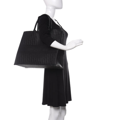 Christian Dior Oblique Calfskin Embossed Book Tote Black 2 of 10