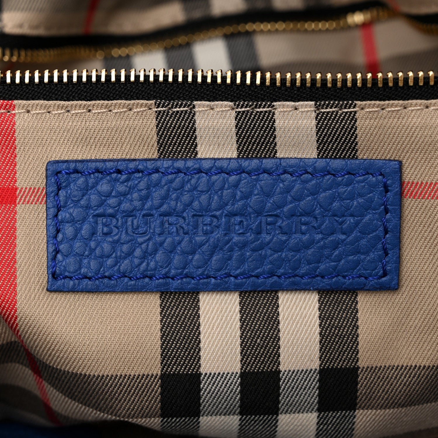 Burberry Grainy Calfskin Medium Baynard Tote Brilliant Blue 6 of 10