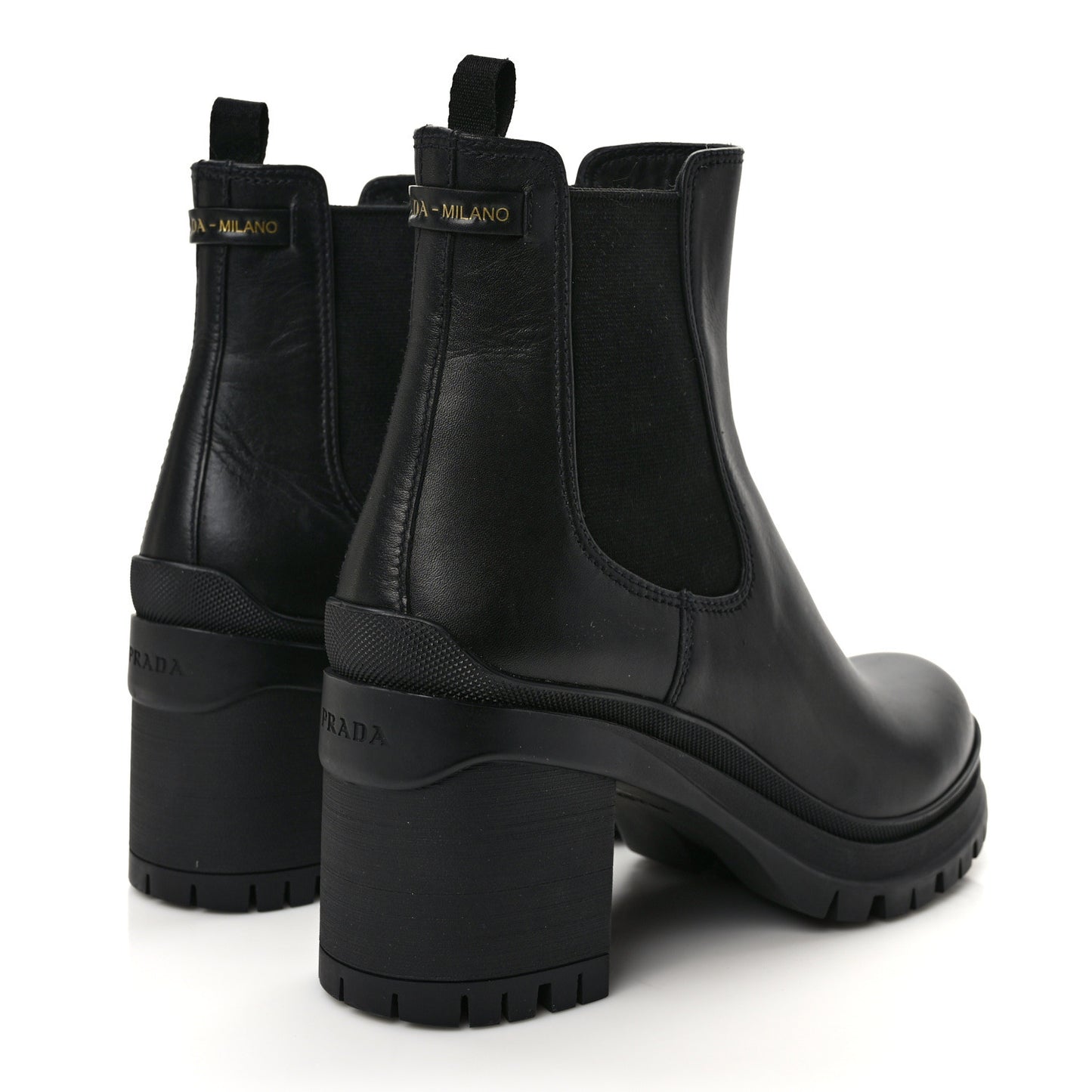 Vitello Montana Lug Sole Chelsea 55mm Boots 40 Black