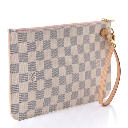 Louis Vuitton Damier Azur Neverfull MM GM Pochette Rose Ballerine 2 of 4