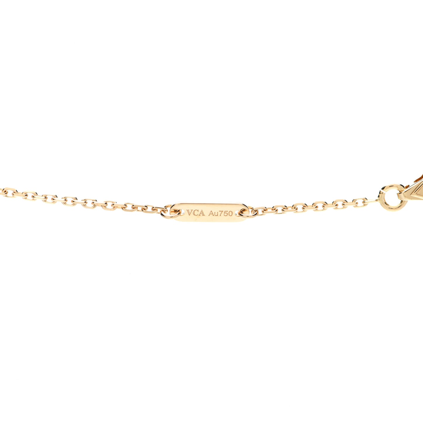 18K Yellow Gold Mother of Pearl Sweet Alhambra Butterfly Pendant Necklace