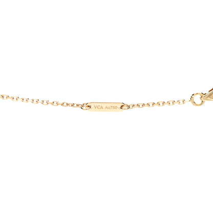 Van Cleef & Arpels 18K Yellow Gold Mother of Pearl Sweet Alhambra Butterfly Pendant Necklace 3 of 5