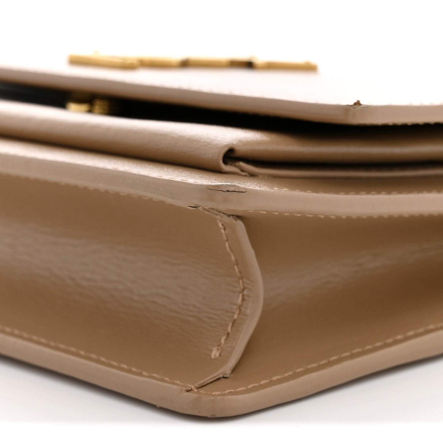Calfskin Monogram Sunset Chain Wallet  Dark Toffee