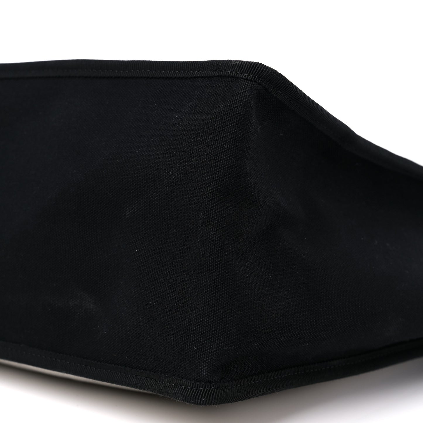 Canvas Calfskin Large Let's Demonstrate Tote White Black