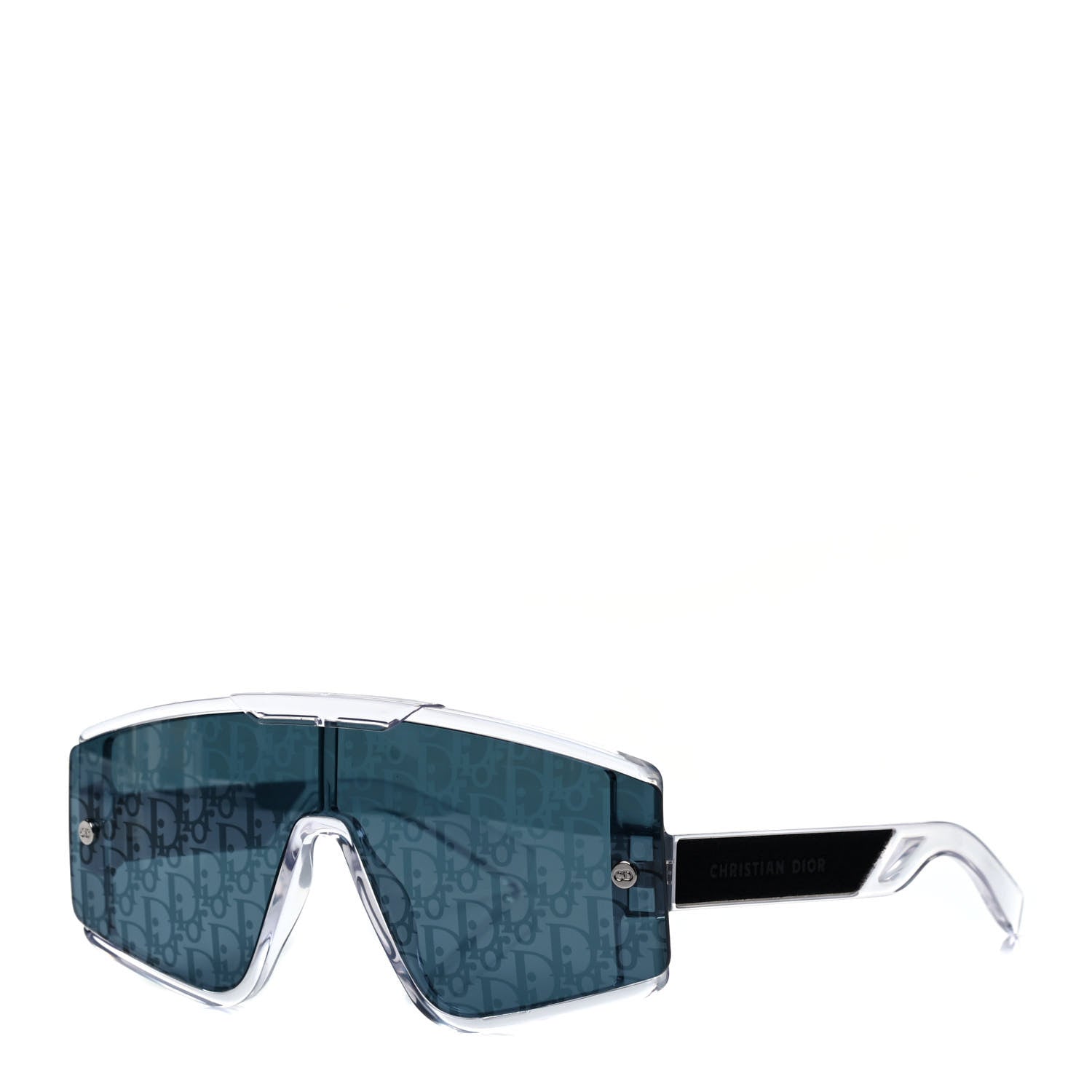Christian Dior Acetate Oblique Diorxtrem MU Mask Sunglasses Crystal Smoke Mirror 1 of 4