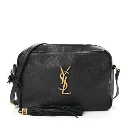 Saint Laurent Grained Lambskin Monogram Lou Camera Bag Black 1 of 11