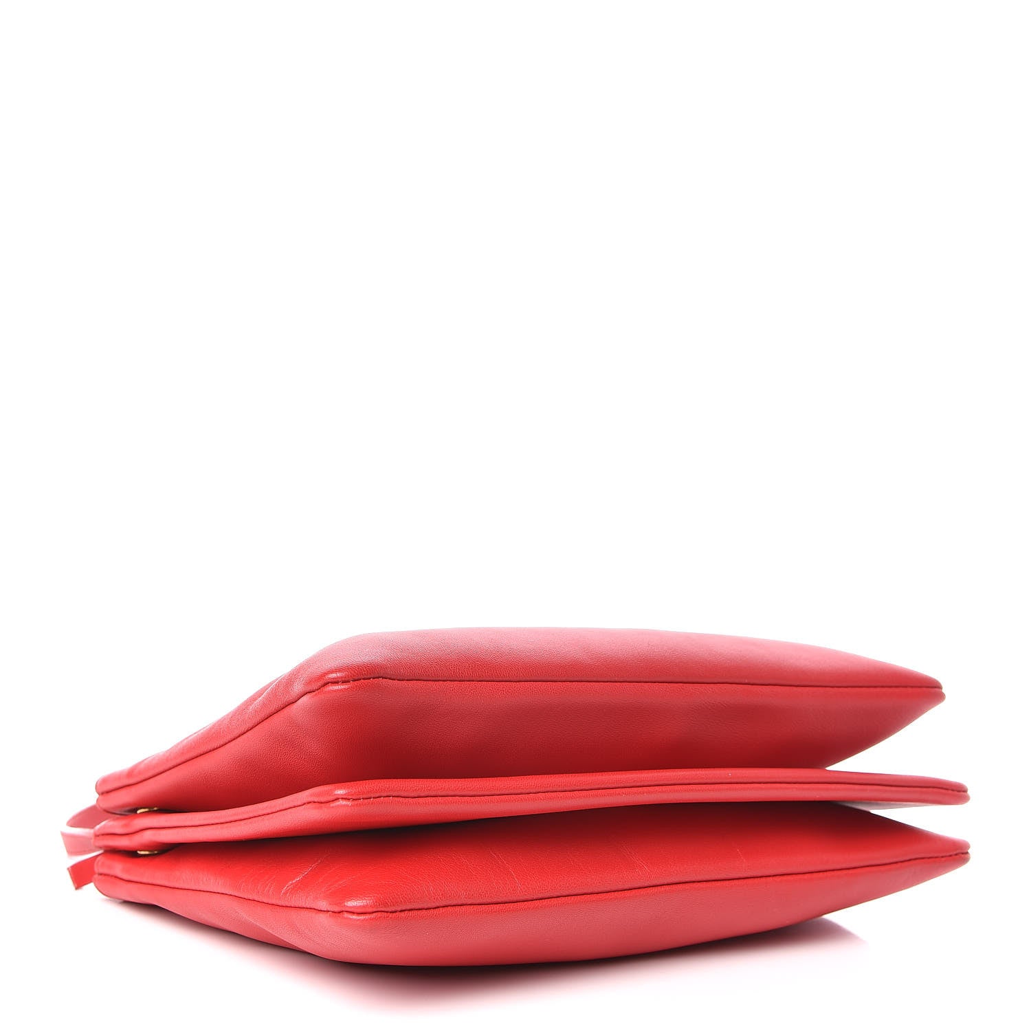 Celine Lambskin Large Trio Crossbody Bag Red 4 of 11