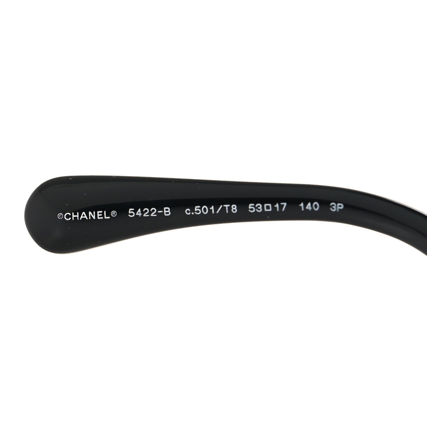 Acetate Strass Polarized Square Sunglasses 5422-B Black