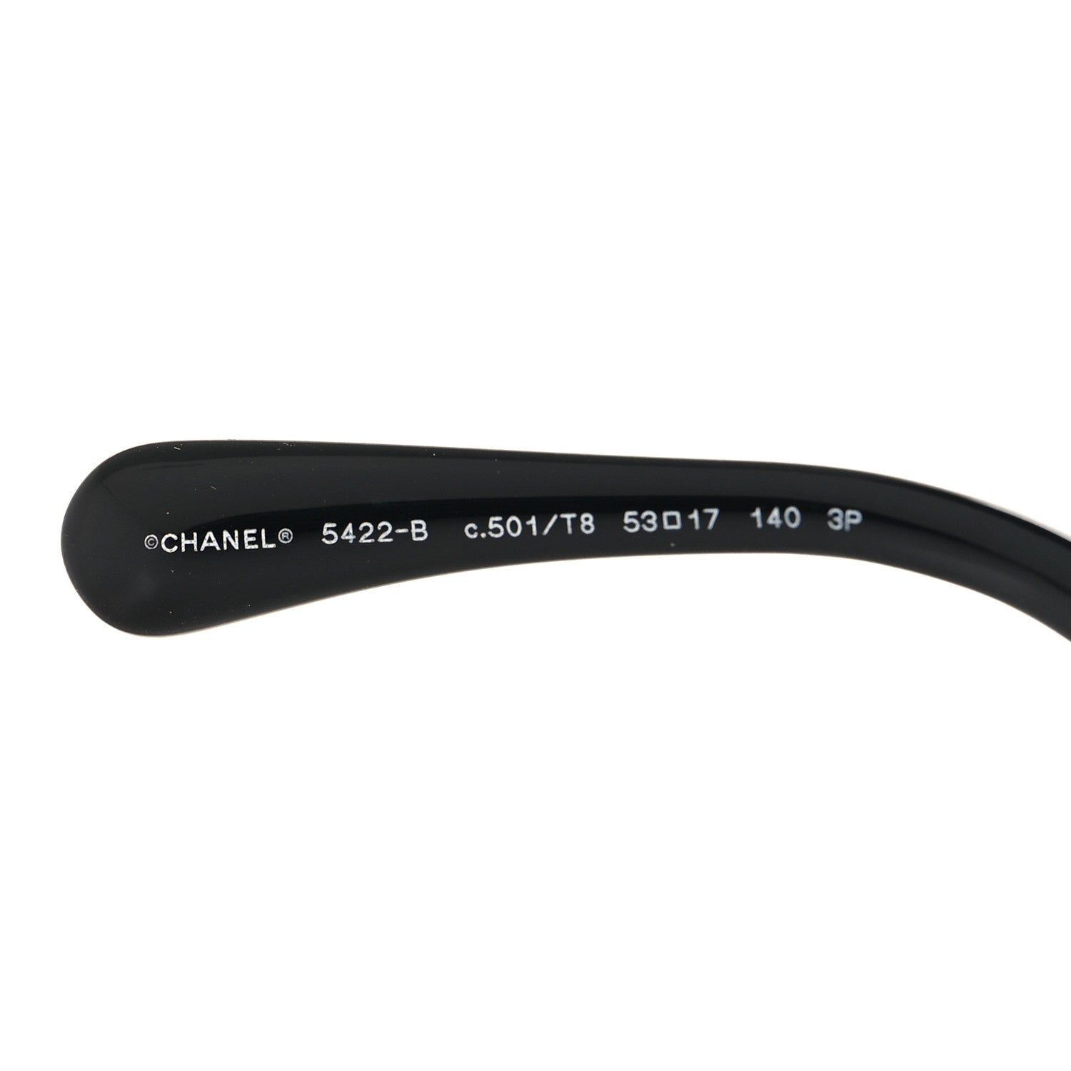 Chanel Acetate Strass Polarized Square Sunglasses 5422-B Black 5 of 7
