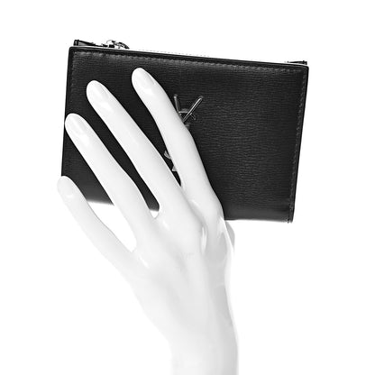 Saint Laurent Calfskin Monogram Bi Fold Zipped Wallet Black 2 of 8