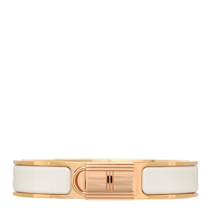 Hermes Enamel Narrow Clic Cadenas Bracelet PM White 1 of 5