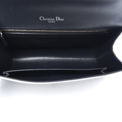 Christian Dior Metallic Patent Micro-Cannage Medium Diorama Flap Bag Silver 4 of 14