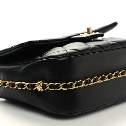 Chanel Lambskin Quilted CC Medium Dynasty Flap Black 9 of 10