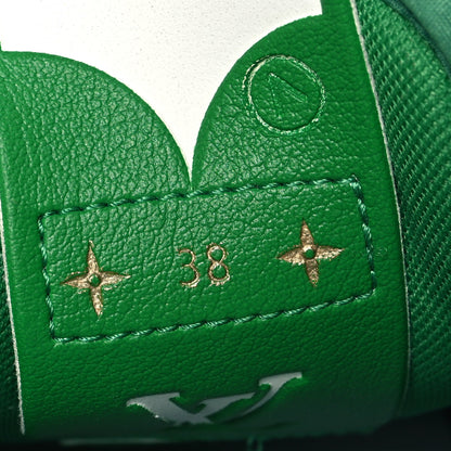 Louis Vuitton Calfskin Womens Charlie Sneaker 38 White Green 7 of 9