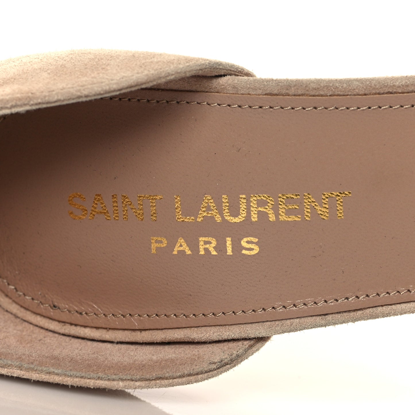 Suede Calfskin Opyum 110 Sandals 38.5 Cachemere Pale Gold