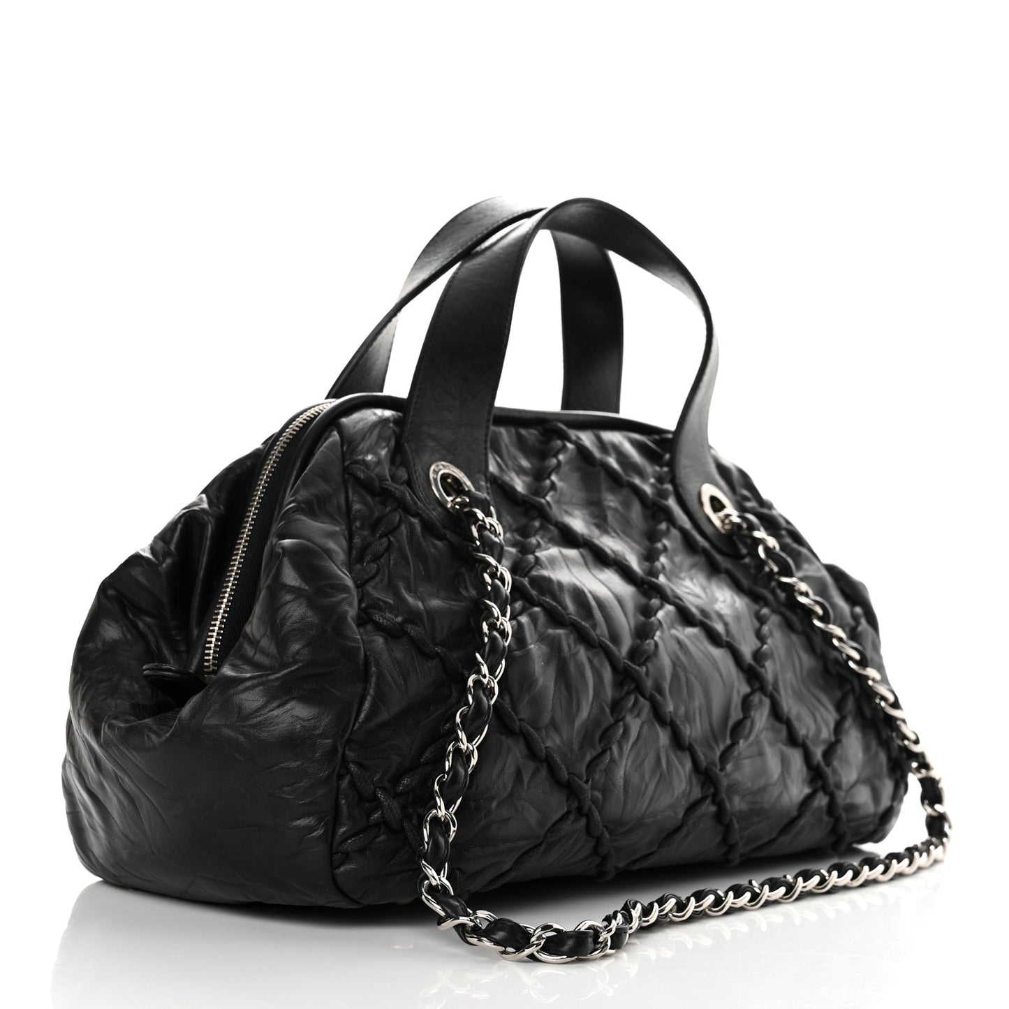 Calfskin Ultra Stitch Bowler Black