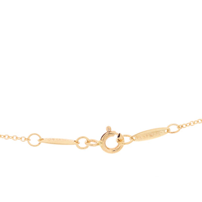 Tiffany 18K Yellow Gold 16mm Elsa Peretti Open Heart Pendant Necklace 5 of 7