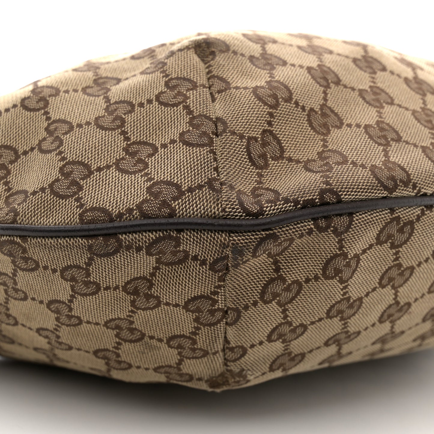 Monogram Web Medium Half Moon Hobo Dark Brown
