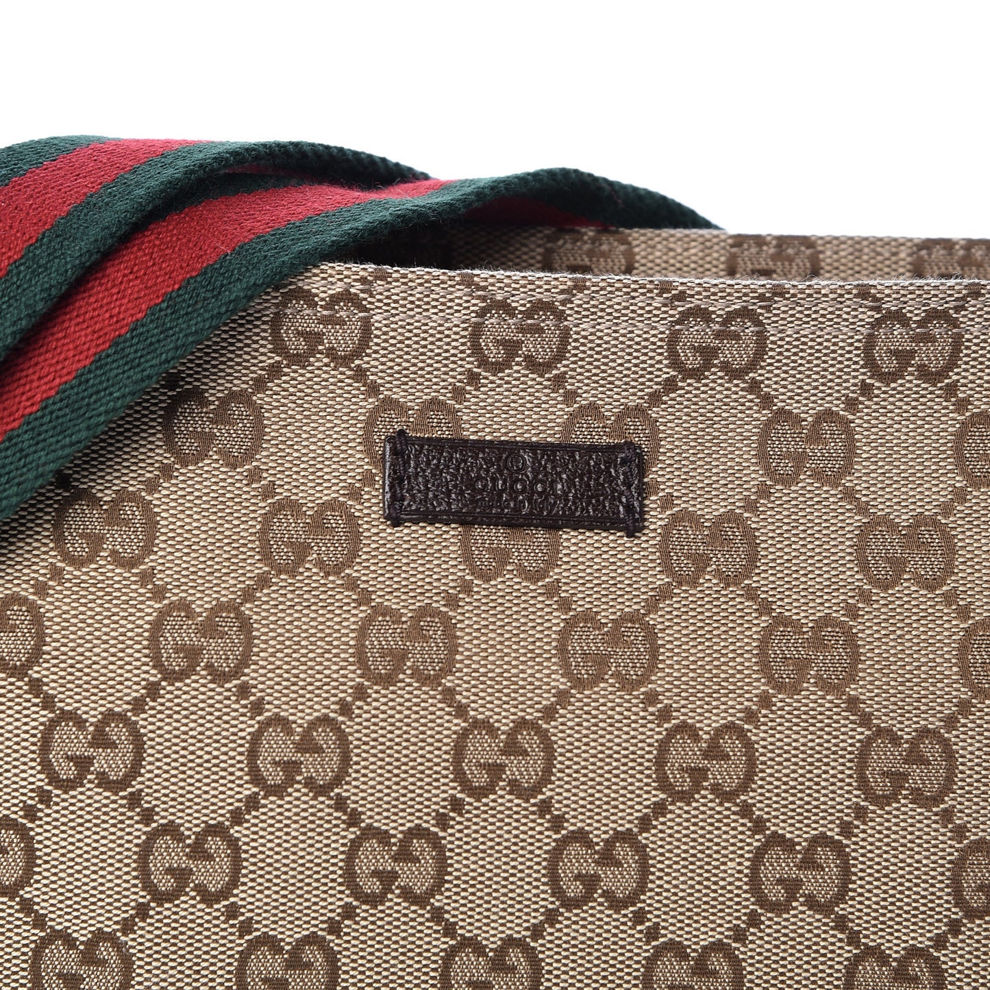 Monogram Web Small Flat Messenger Crossbody Dark Brown