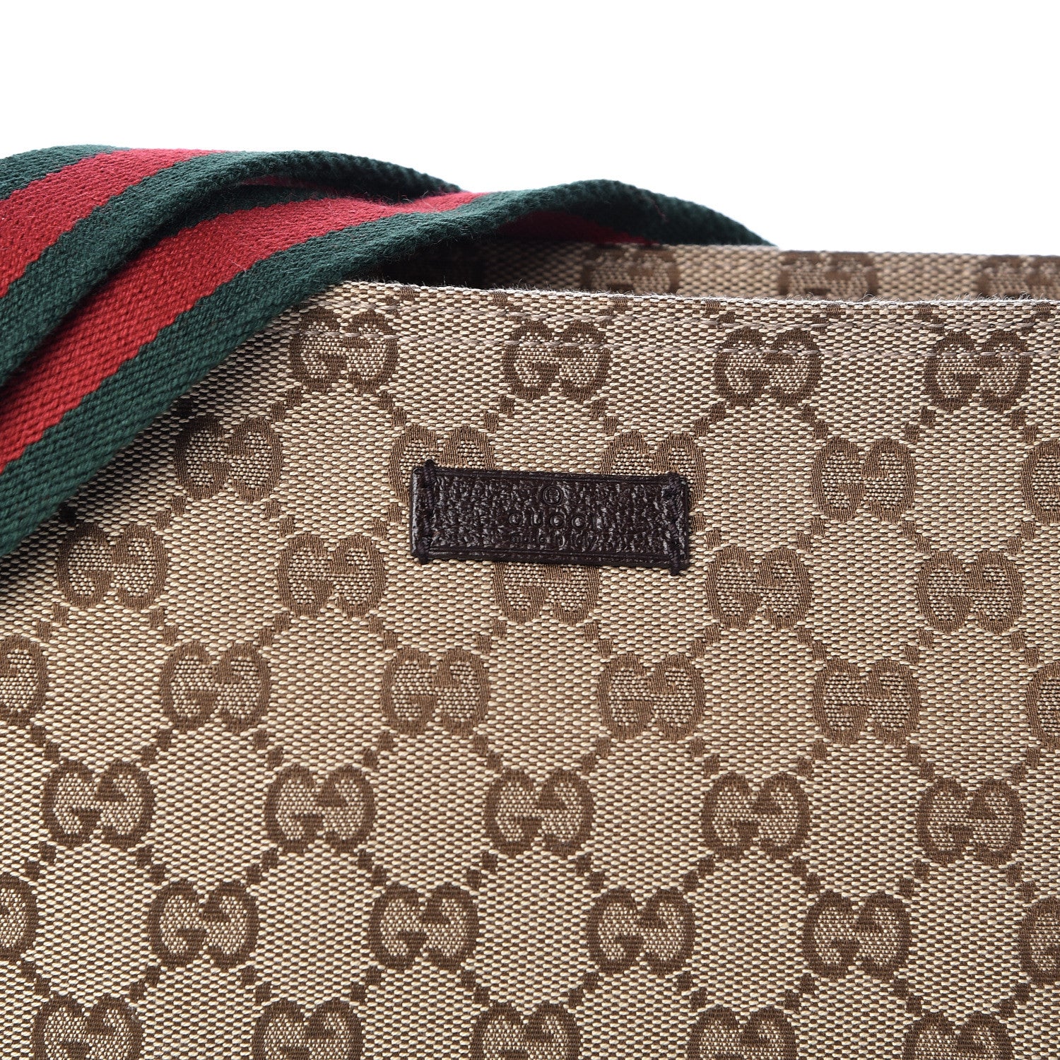 Gucci Monogram Web Small Flat Messenger Crossbody Dark Brown 8 of 10