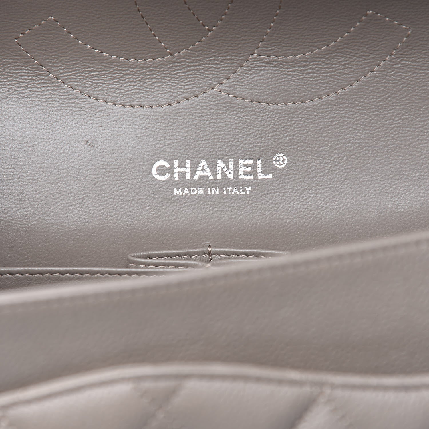 Chanel Caviar Quilted Jumbo Double Flap Light Grey 8 of 13