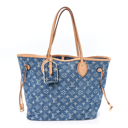 Louis Vuitton Monogram Denim Neo Neverfull MM Blue 1 of 10