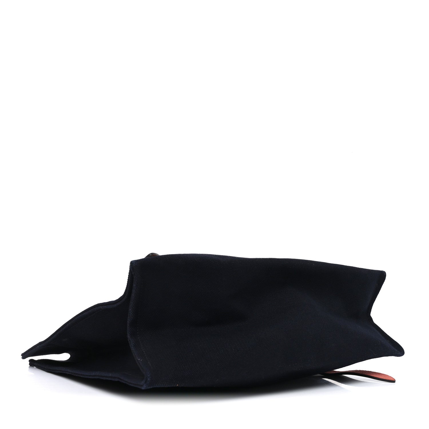 Hermes Toile Goeland Vache Hunter Etriviere Shopping Bag Bleu Nuit Rouge H 4 of 9