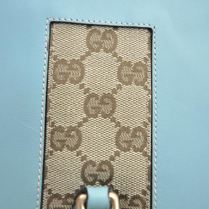 Gucci Leather Monogram Web Bardot Turquoise 9 of 10