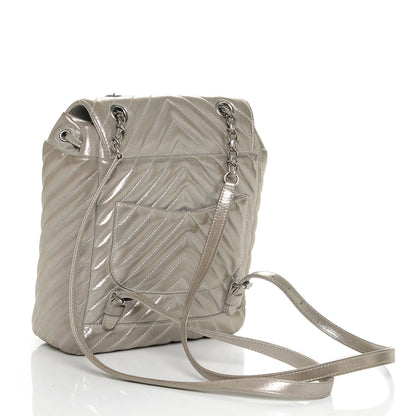 Chanel Metallic Calfskin Chevron Quilted Small Urban Spirit Backpack Silver 3 of 6