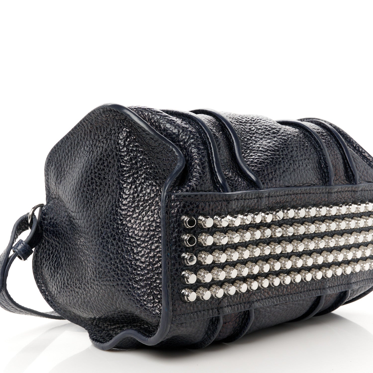 Alexander Wang Pebbled Lambskin Rocco Nickel Hardware Dark Blue 8 of 12
