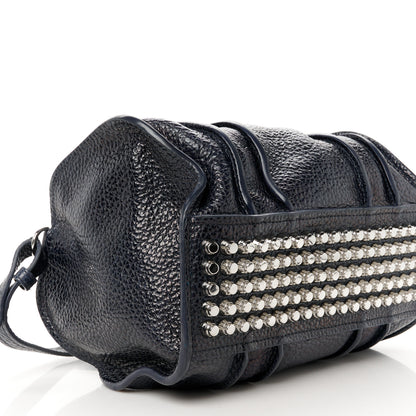 Alexander Wang Pebbled Lambskin Rocco Nickel Hardware Dark Blue 8 of 12