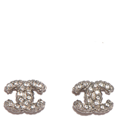 Chanel Crystal CC Earrings Silver 1 of 5