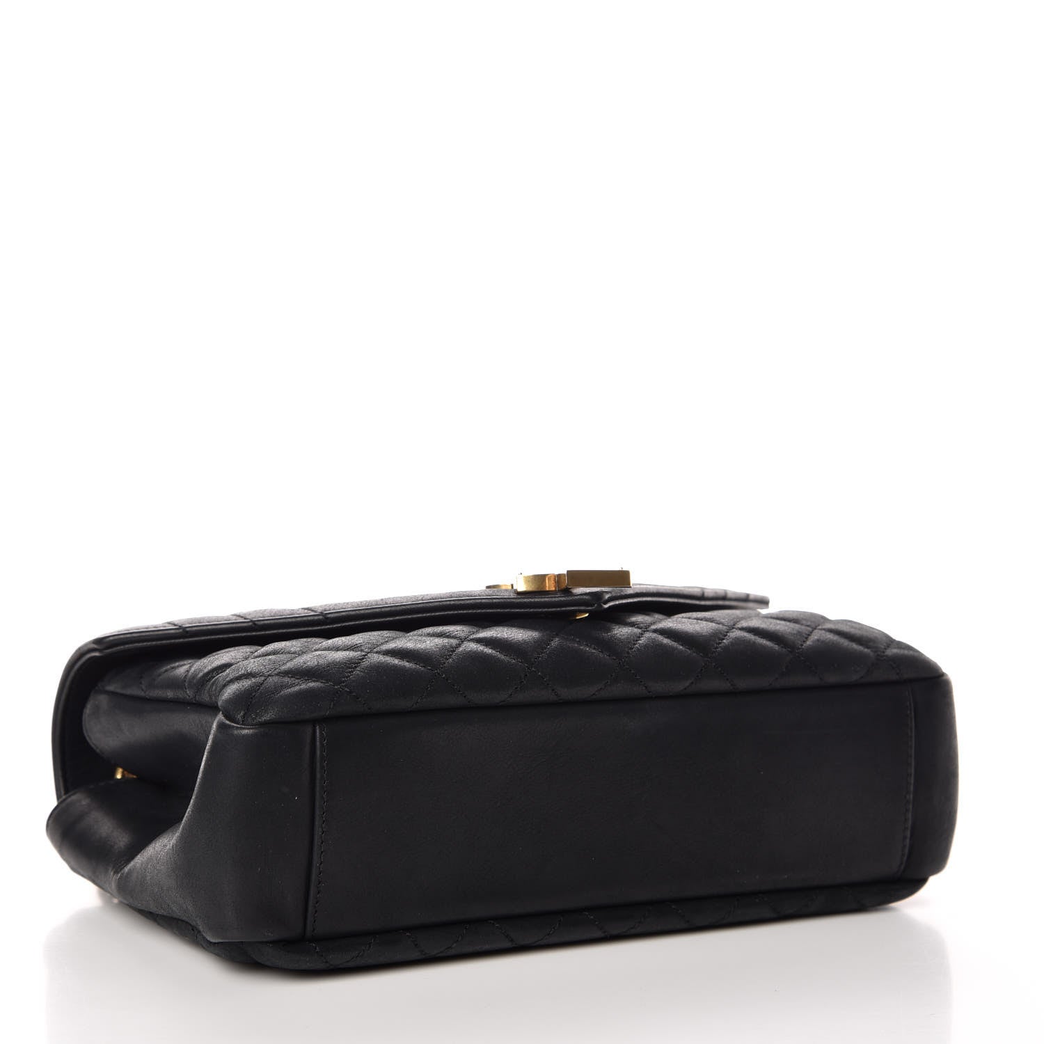 Saint Laurent Sheepskin Tri-Quilt Monogram Medium College Bag Black 4 of 10