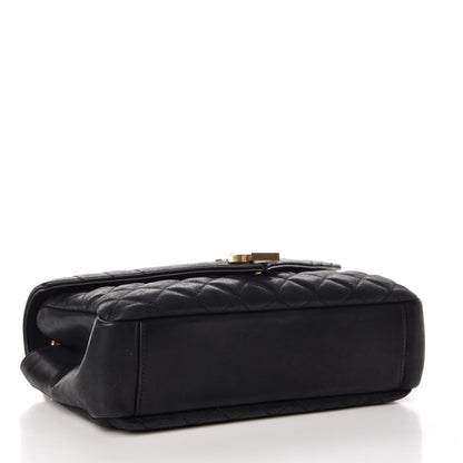 Saint Laurent Sheepskin Tri-Quilt Monogram Medium College Bag Black 4 of 10