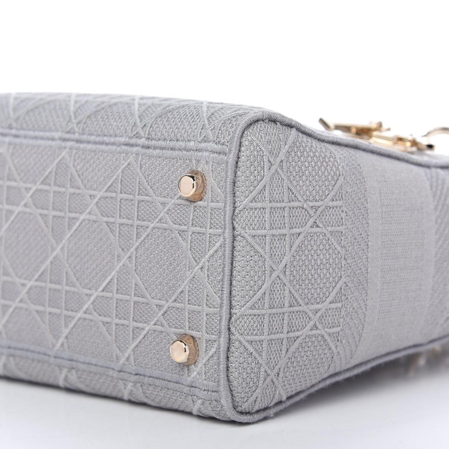 Canvas Embroidered Cannage Medium Lady D-Lite Gray
