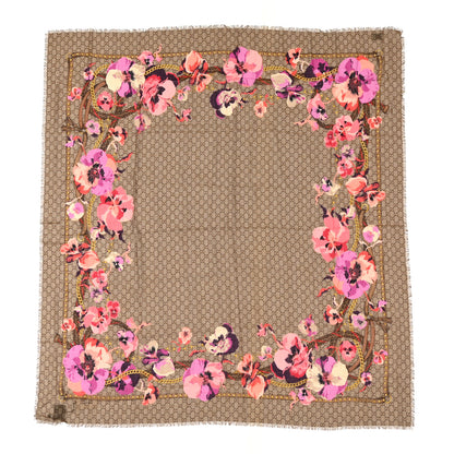 Gucci Wool Jacquard GG Monogram Big Panshie Fringe Shawl Roseate Beige 1 of 4