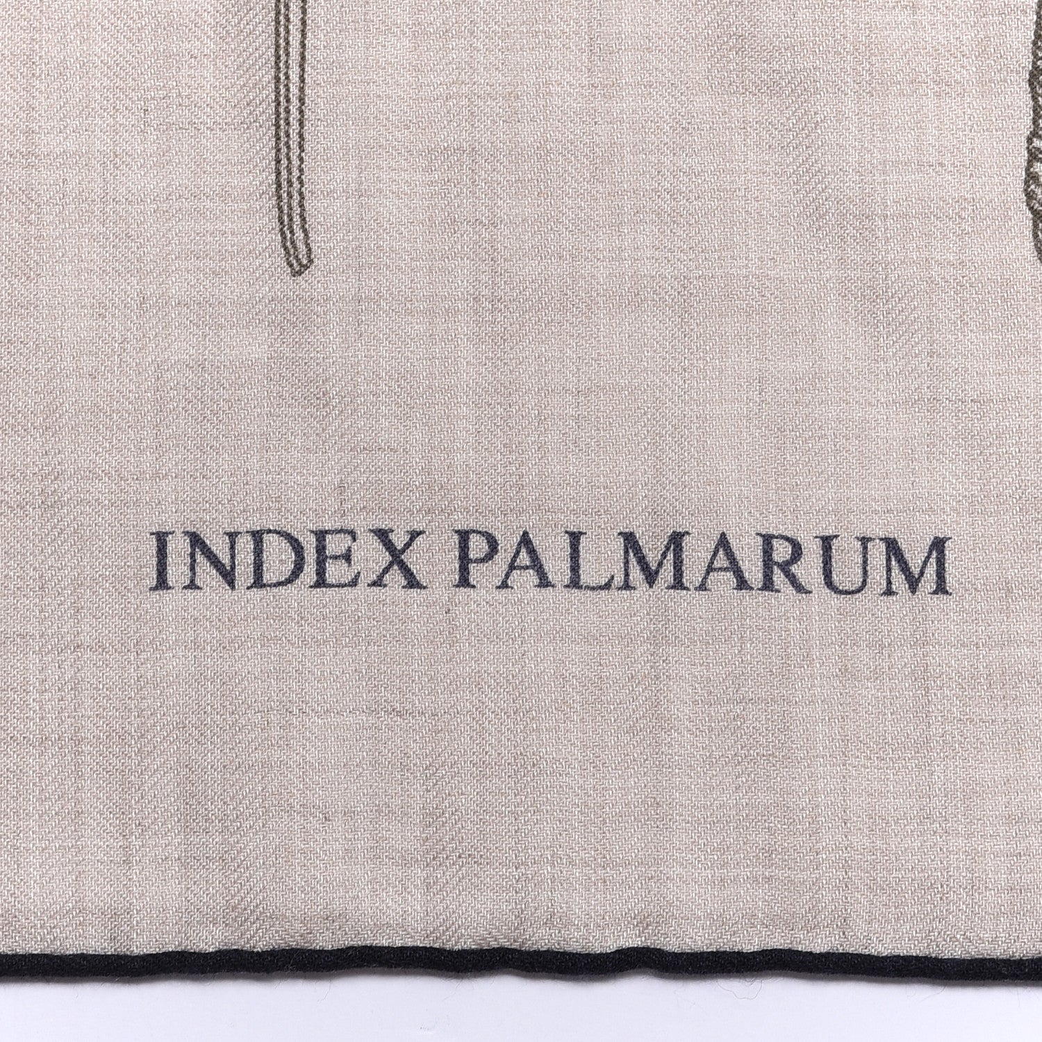 Hermes Cashmere Silk Index Palmarum Finesse Shawl 140 Naturel Bleu 3 of 5