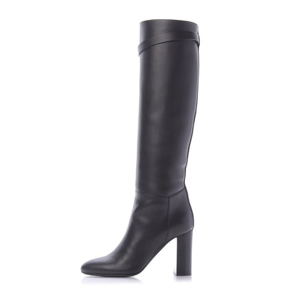 Hermes Heritage Calfskin Story Boots 37 Black 1 of 8