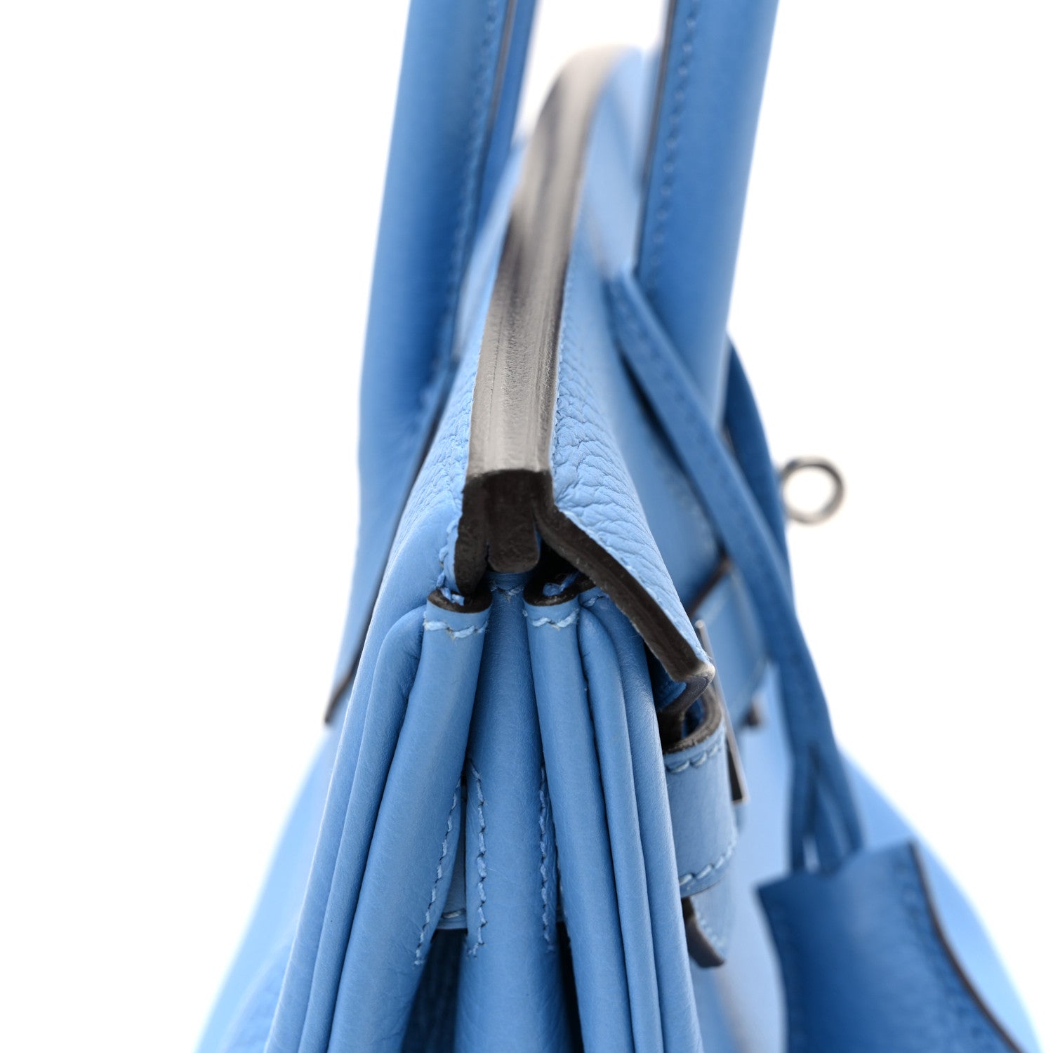 Hermes Taurillon Clemence Birkin 30 Bleu Paradis 12 of 12
