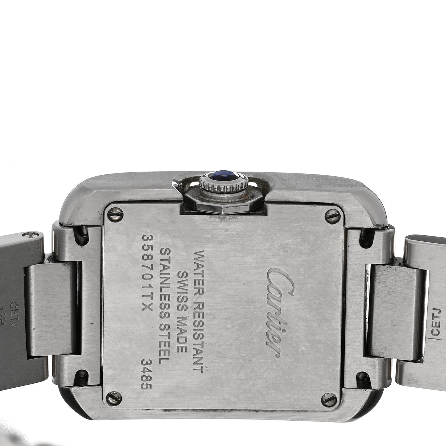 Stainless Steel 23mm Tank Anglaise Quartz Watch