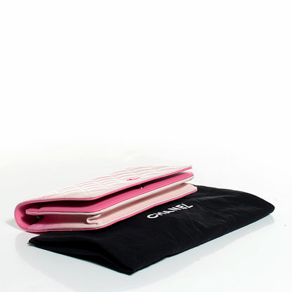Chanel Faded Lambskin Quilted Zephyr Wallet on Chain WOC Dark Pink 4 of 8